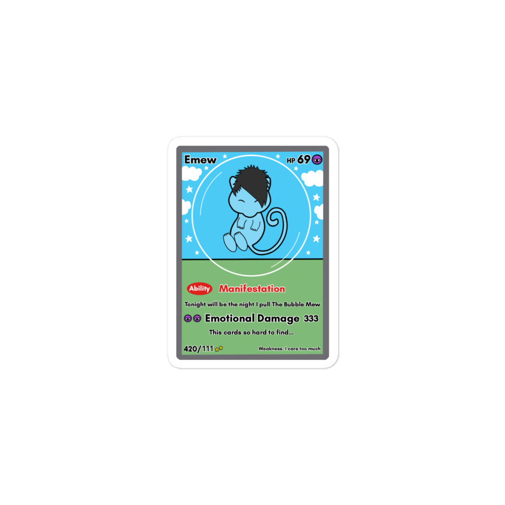 Emo Mew Card Sticker The Dew Boys Emo Mew Card Sticker The Dew Boys